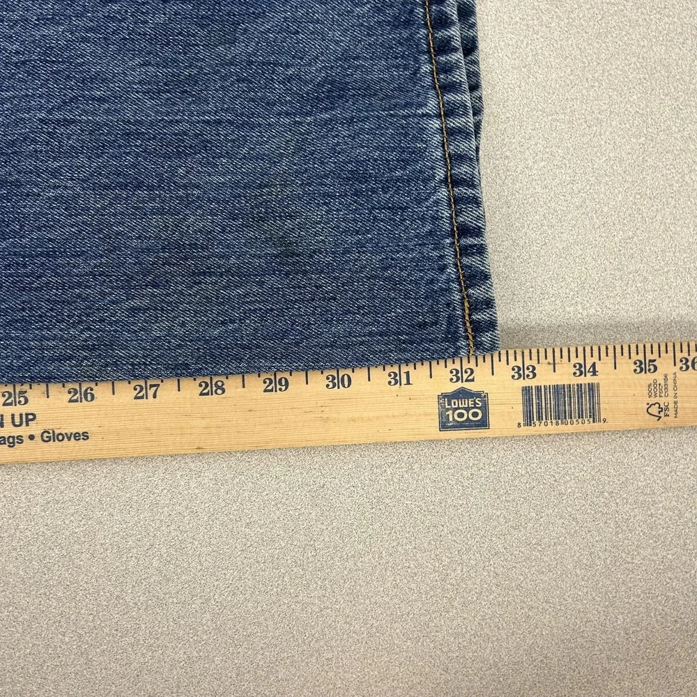 Levis 501 Jeans Mens 38x33‎ (tag 38x34) Blue Button Fly Straight Leg Denim